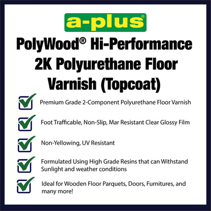 PolyWood Shield 2K: High-Performance Polyurethane Floor Varnish by A-Plus