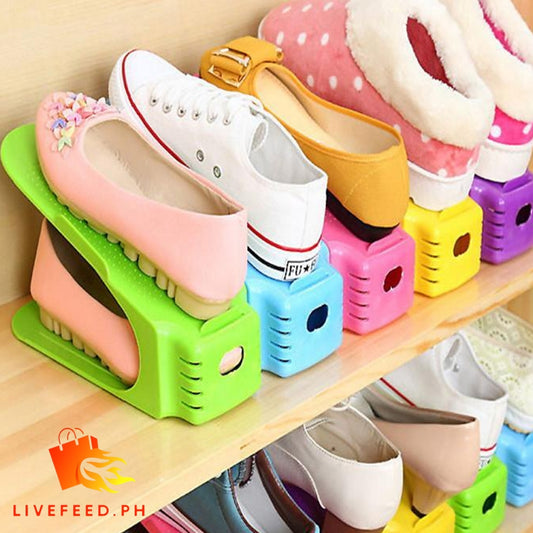 StepStack Adjustable Double-Layer Shoe Organizer