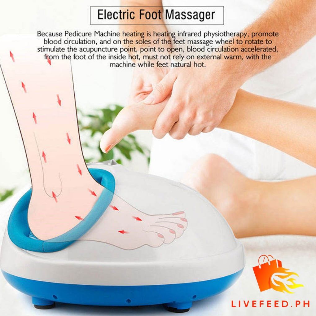 Shiatsu Pedicure Foot Massager Machine – 5-in-1 Heat, Air Pressure & Kneading Massage for Relaxation & Pain Relief