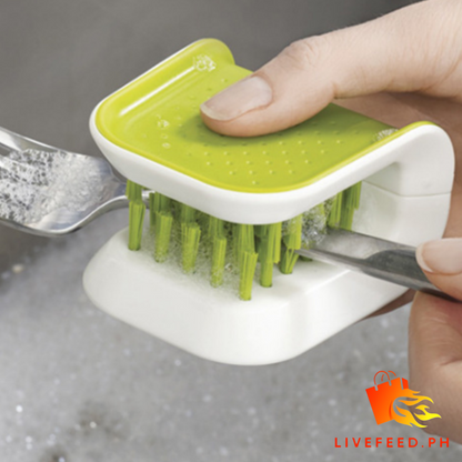 U-Shaped Tableware Cutlery Cleaning Brush – Safe & Efficient Dual-Sided Scrubber