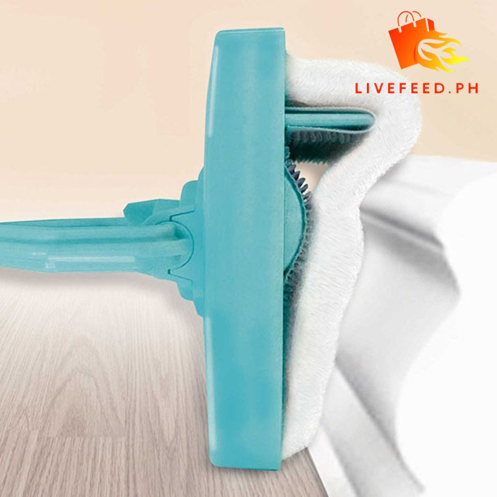 Retractable Household Cleaning Mop | 360° Rotating Microfiber Mop for Baseboards & Surfaces