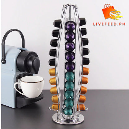 40-Capacity Stainless Steel Nespresso Capsule Pods Holder – Reusable Filter Storage