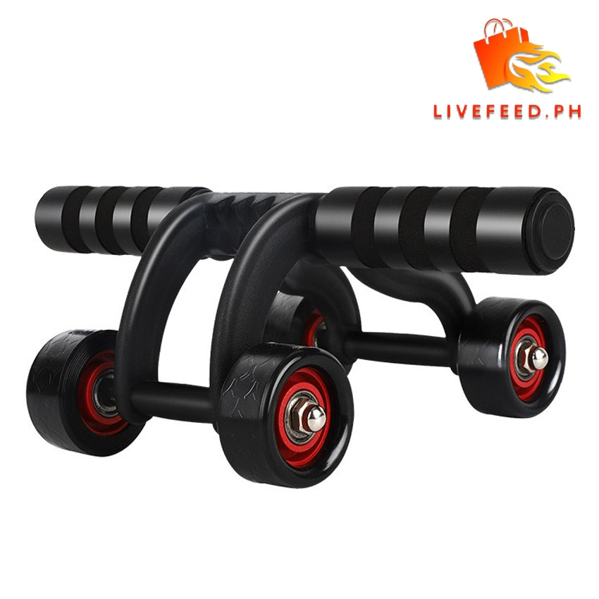 4-Wheel Ab Roller with Kneeling Pad | All-in-One Core & Full-Body Fitness Trainer