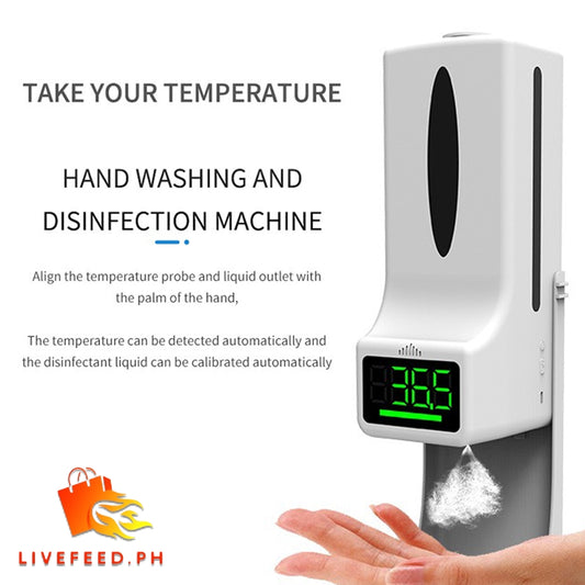 2-in-1 Infrared Thermometer & Automatic Hand Sanitizer Dispenser