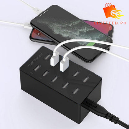 PowerHub 10-Port Universal Fast USB Charger