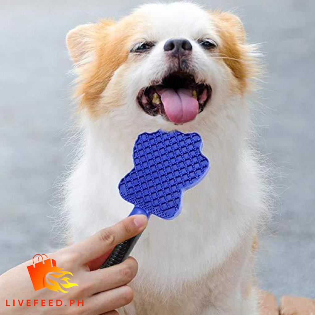 Three-in-One Pet Silicone Lint Brush Remover – Bathing, Grooming, and Massage for Your Pet