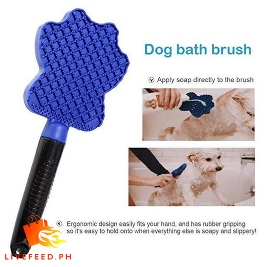 Three-in-One Pet Silicone Lint Brush Remover – Bathing, Grooming, and Massage for Your Pet