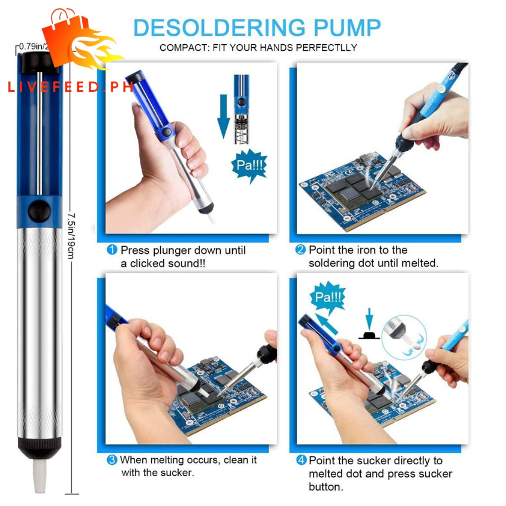 ProTech 60W Digital Soldering Iron Kit – Adjustable 200-450°C with LCD Display