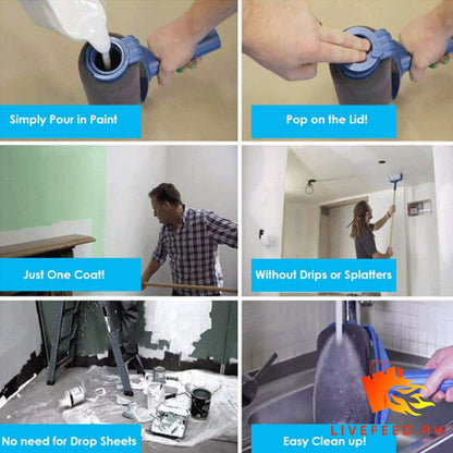 ProPaint Max: Spill-Proof Refillable Paint Roller System