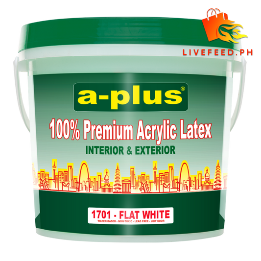 A-Plus® 100% Premium Acrylic Latex Paint – High Coverage & Durable Water-Based Interior & Exterior Paint