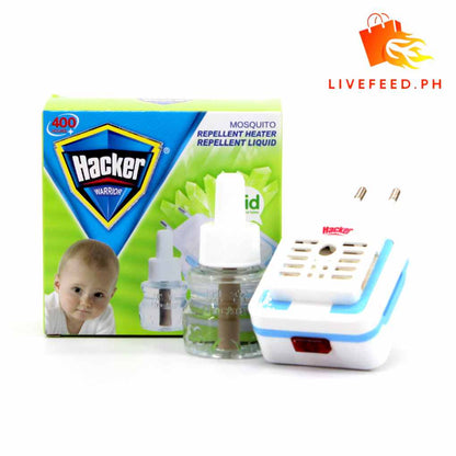 HackerPest Electric Mosquito Repellent Heater & Liquid