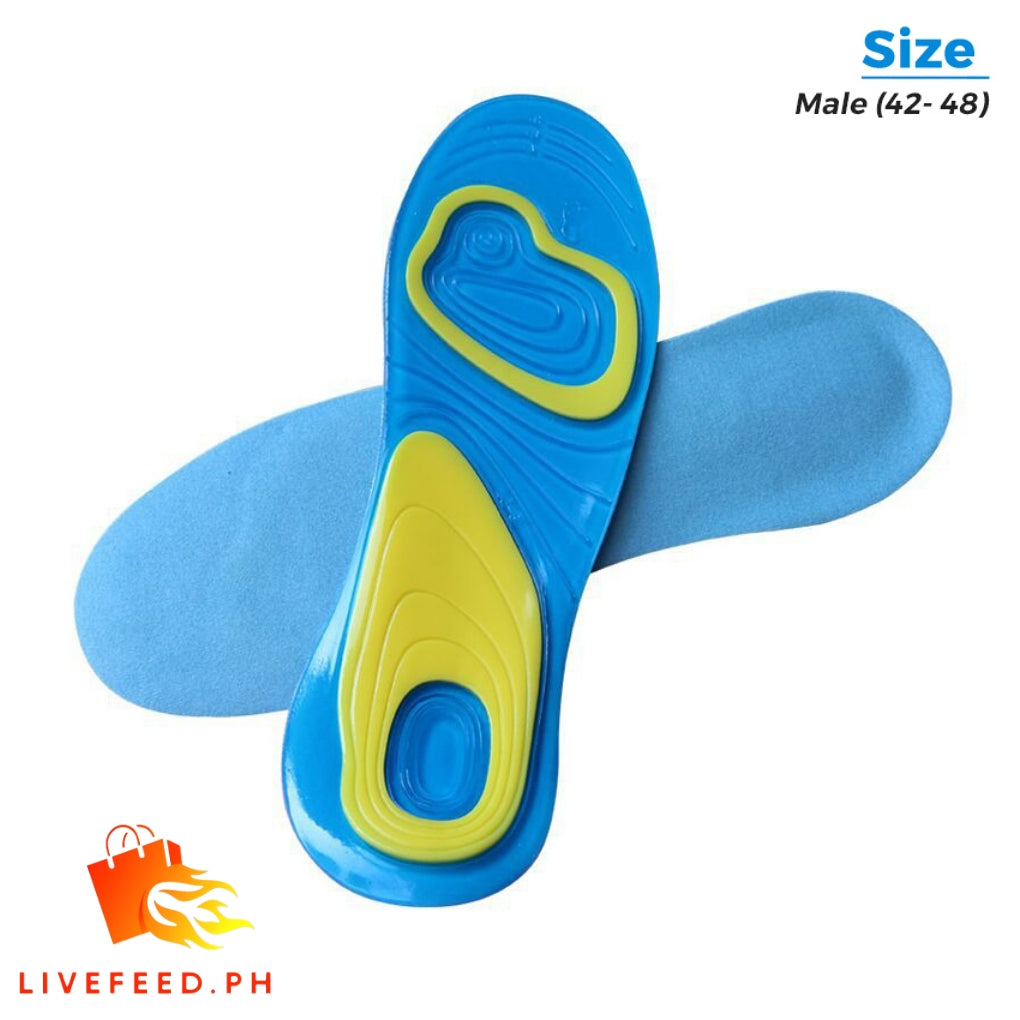 ShockGuard Gel Insoles: Soft Silicone Shock Absorbing Sports Cushioning