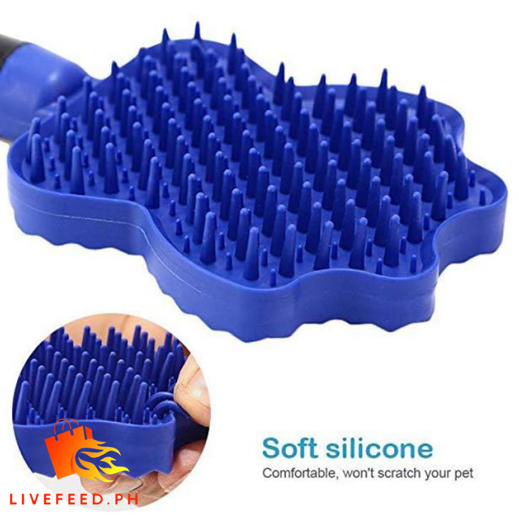 Three-in-One Pet Silicone Lint Brush Remover – Bathing, Grooming, and Massage for Your Pet