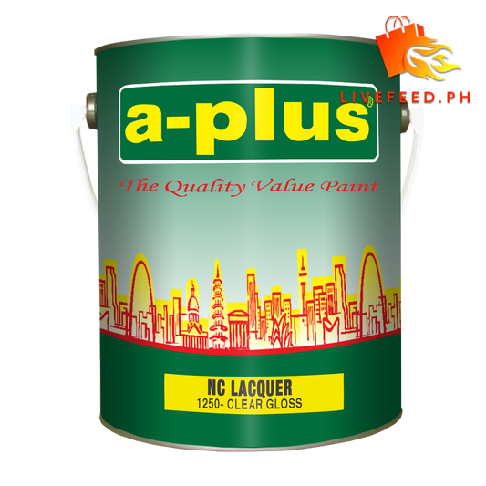 A-Plus NC Lacquer Clear Gloss - High Gloss Nitrocellulose Varnish for Wood Furniture & Woodcraft - 1L