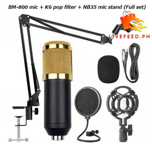 ClearSound Mobile USB Condenser Microphone Set – High-Quality Voice Recording with Noise Elimination