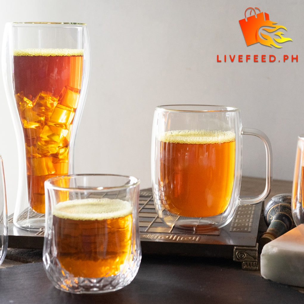 Double-Walled Beer Glass with Handle – Enjoy Your Drinks at the Perfect Temperature