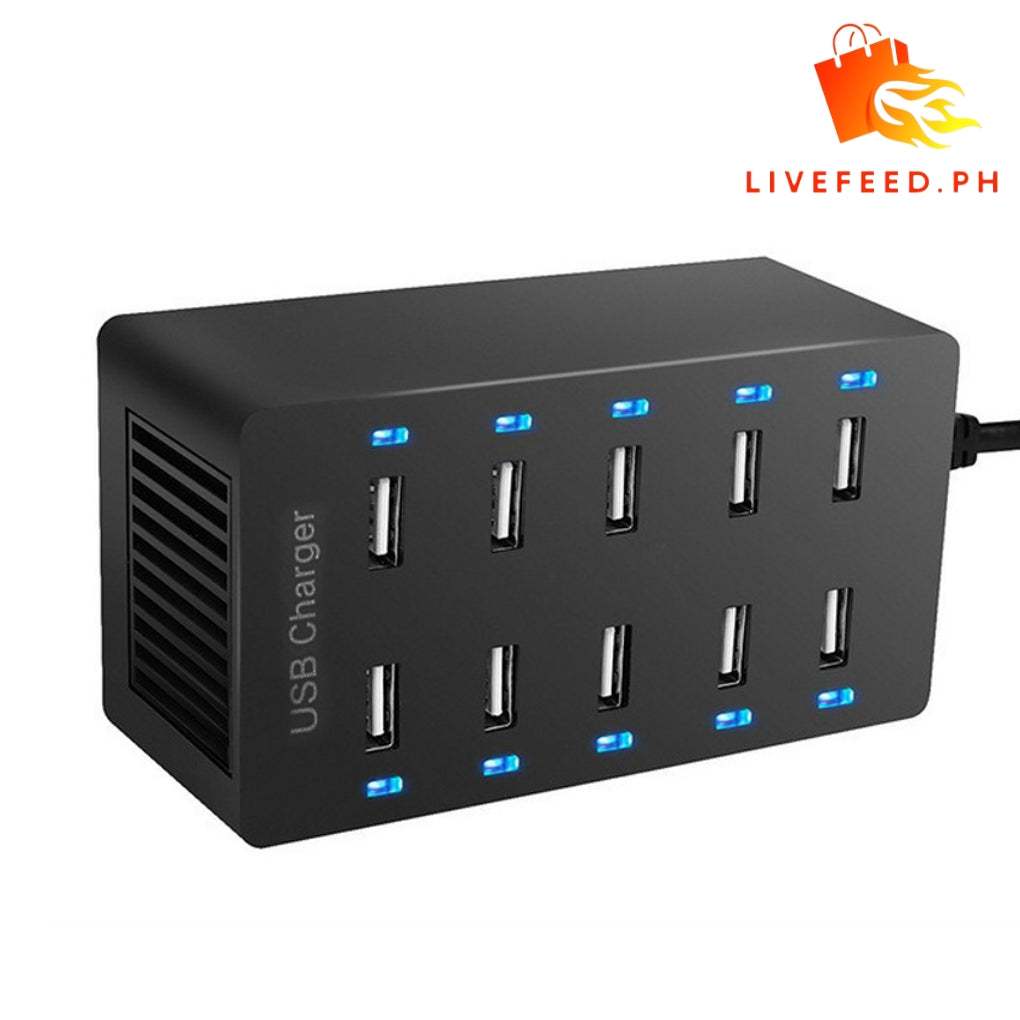 PowerHub 10-Port Universal Fast USB Charger